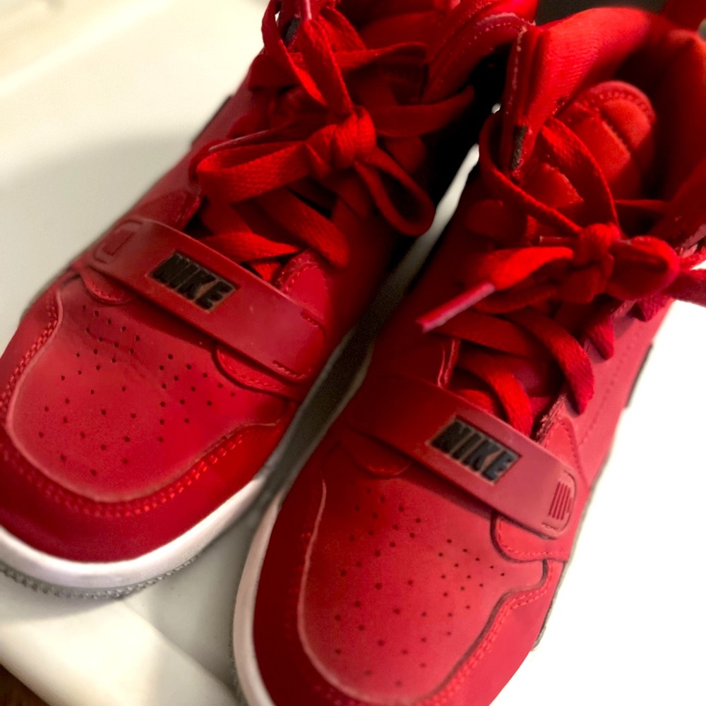 Boys Red Nike Jordans